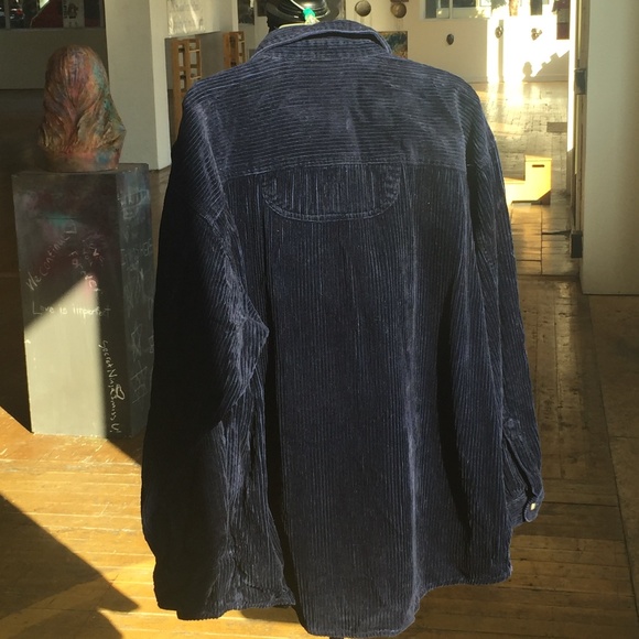 Navy corduroy Looney Toons button-down short - Picture 6 of 6